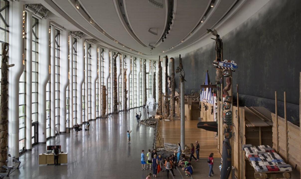 A large hall in the Canadian Museum of History.