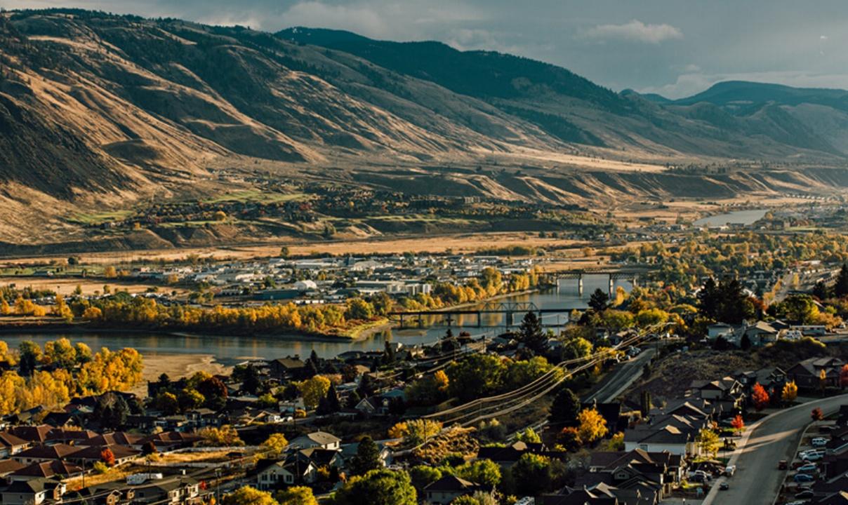 A landscape view of Kamloops, BC.